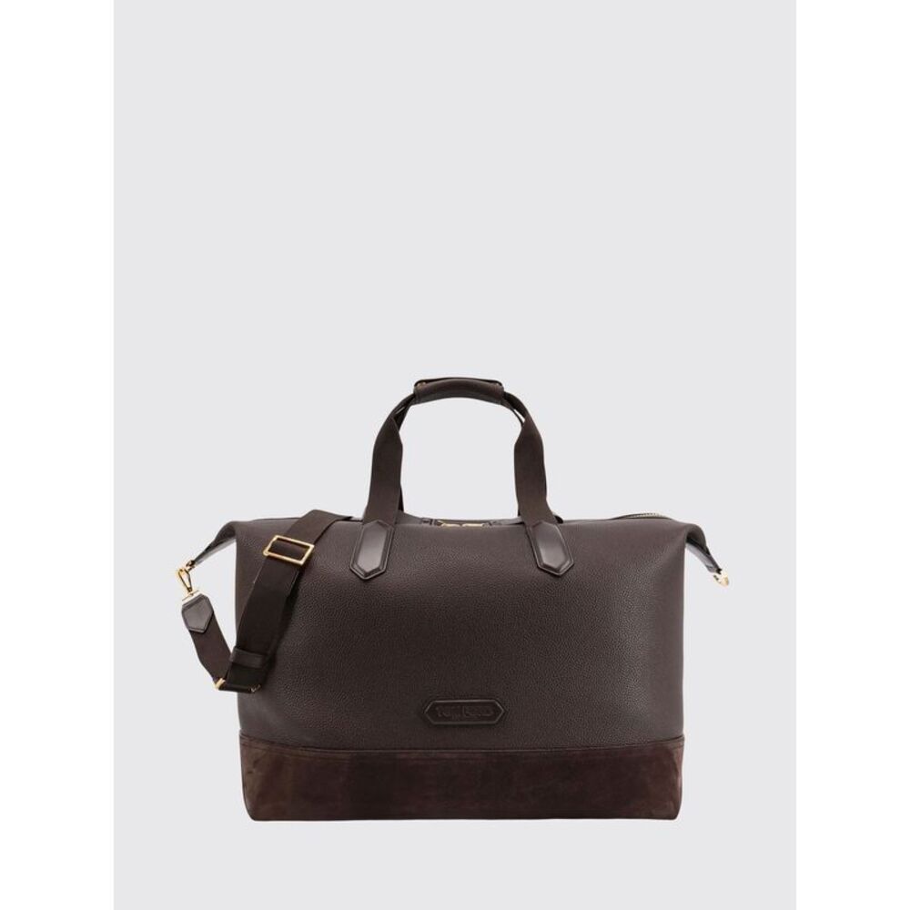 Tom Ford Men Tom Ford Suede Calfskin Travel Bag With Shoulder Strap